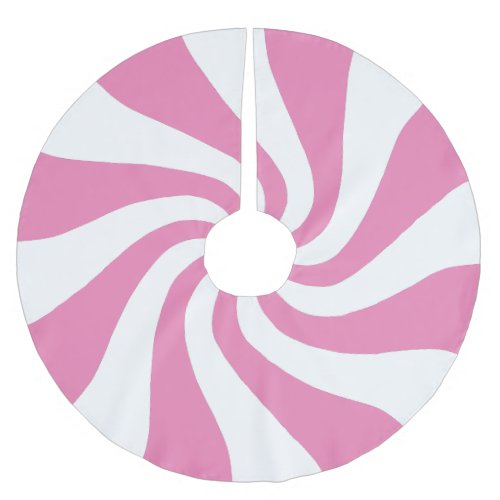 Any Color with White Peppermint Swirl Tree Skirt