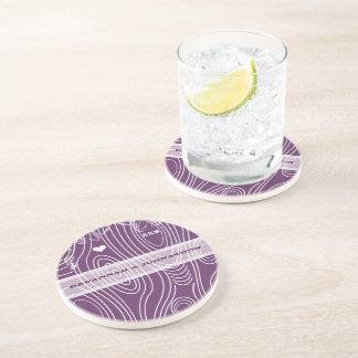 Any Color Wood Grain Tree Save the Date Coaster