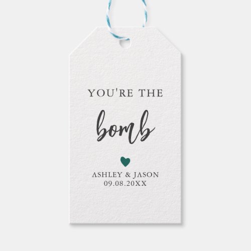 Any Color Youre the Bomb Hot Chocolate or Bath Gift Tags