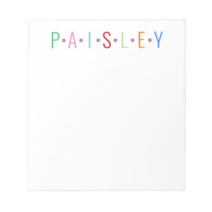 Any Colors - 7 Letters Name Dots Notepad