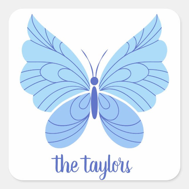 Any Colors - Butterfly Personalized Stickers (Front)