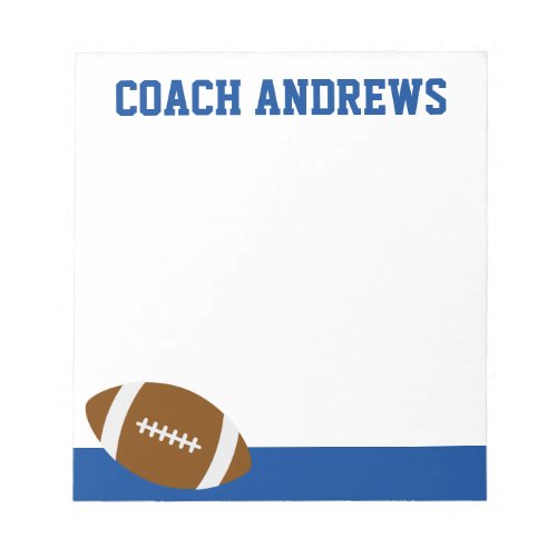 Any Colors Football Personalized Notepad