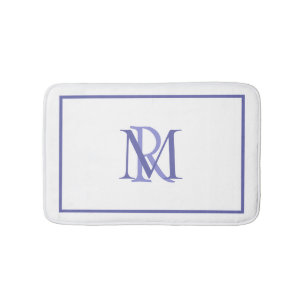 Any Colors Overlapping Initials Monogram Bath Mat