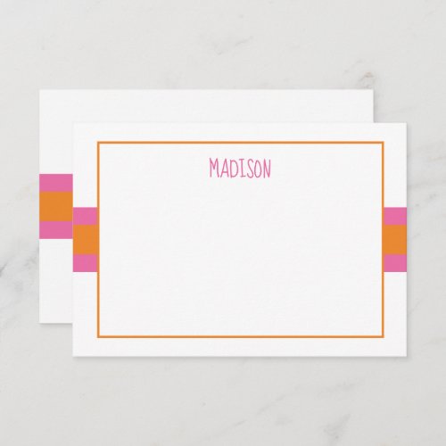 Any Colors Ribbon Stripes Personalized Note Cards