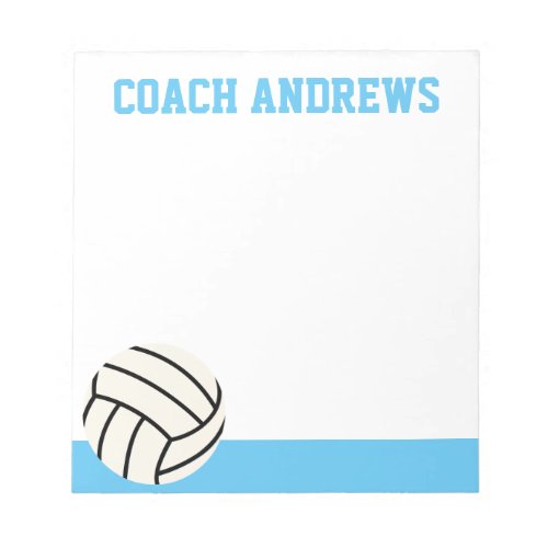 Any Colors Volleyball Personalized Notepad