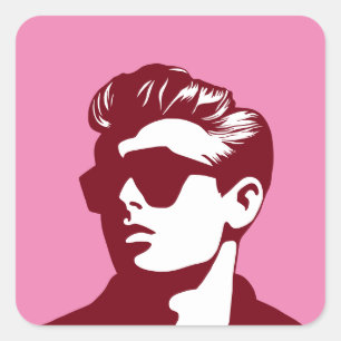 Any Colour Cool Guy Square Sticker