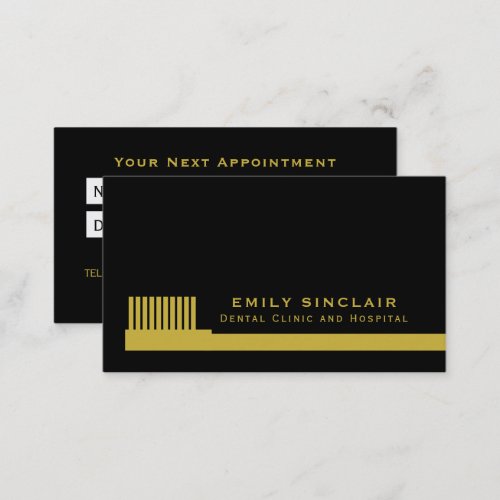 Any Colour Toothbrush Dentist Appointment Business Card