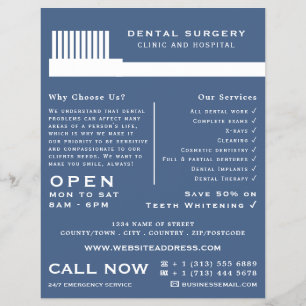 Any Colour Toothbrush, Dentistry, Dentist Advert Flyer