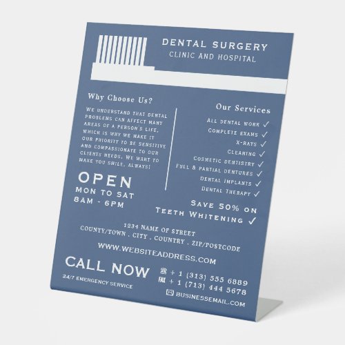 Any Colour Toothbrush Dentistry Dentist Advert Pedestal Sign