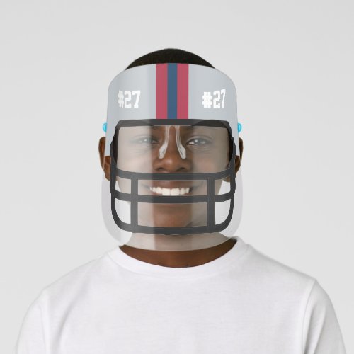 Any Custom Color Football Helmet Kids Face Shield
