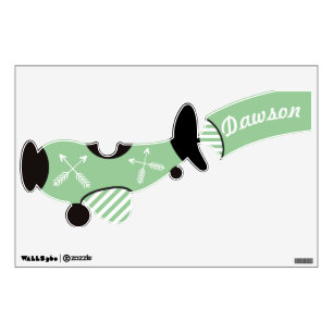 Any Custom Color Personalized Airplane Wall Decal