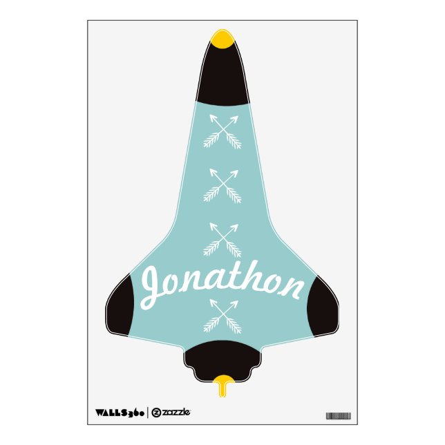 Any Custom Color Personalized Airplane Wall Decal (Front)