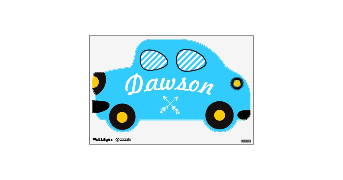 Any Custom Color Personalized Car Wall Decal Zazzle