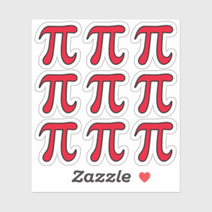 Any custom color pi symbol stickers