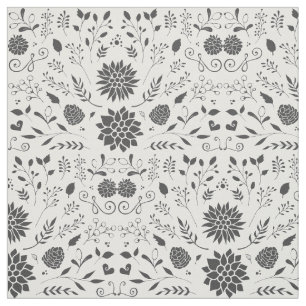Any Custom Color Rustic Floral Pattern Fabric