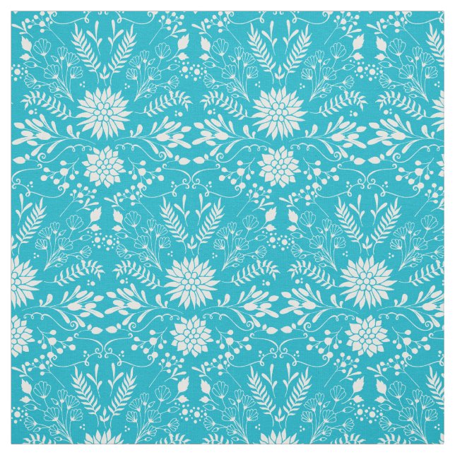 Any Custom Color Rustic Floral Pattern Fabric (Swatch)