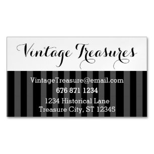 Any Custom Color Stripe Pattern Magnetic Business Card