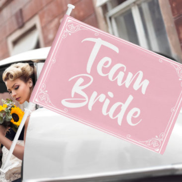 Any Custom Color Team Bride Wedding  Car Flag