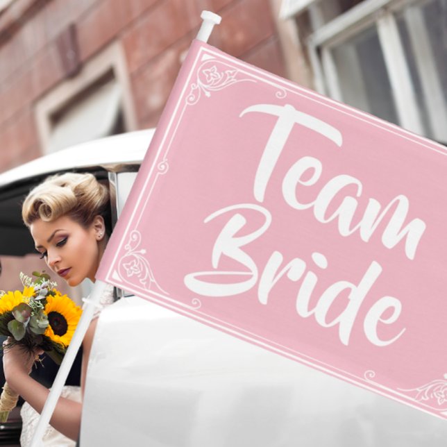 Any Custom Color Team Bride Wedding  Car Flag (Creator Uploaded)