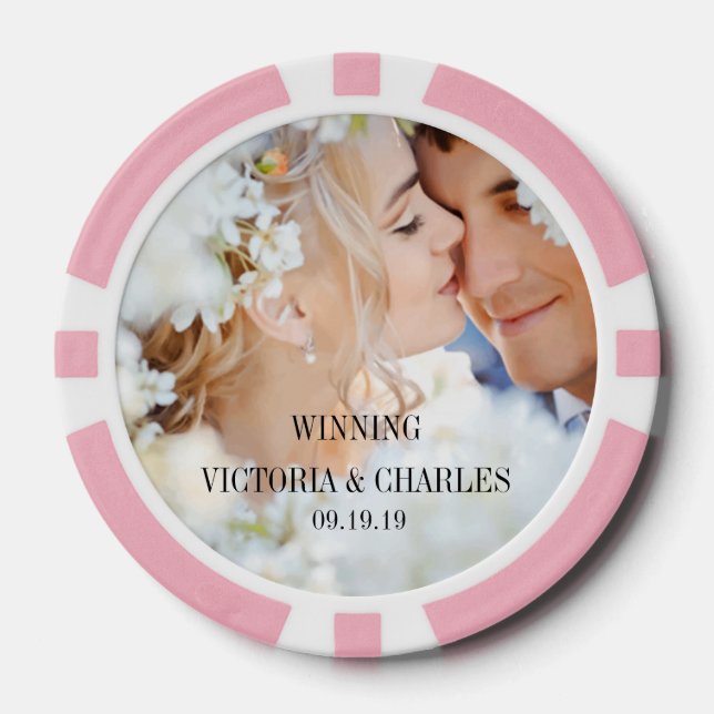 Any Custom Color Wedding Favors Poker Chips (Front)
