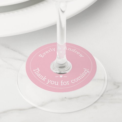 Any Custom Color Wedding Wine Glass Tag