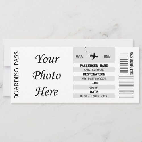 ANY destination boarding pass weekend getaway DIY