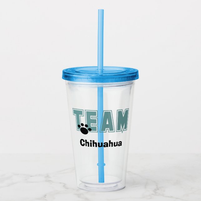Any Dog Breed TEAM Acrylic Tumbler (Front)