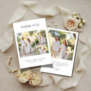 Any Event 4 Photo Wedding Bridal Shower Thank You Card