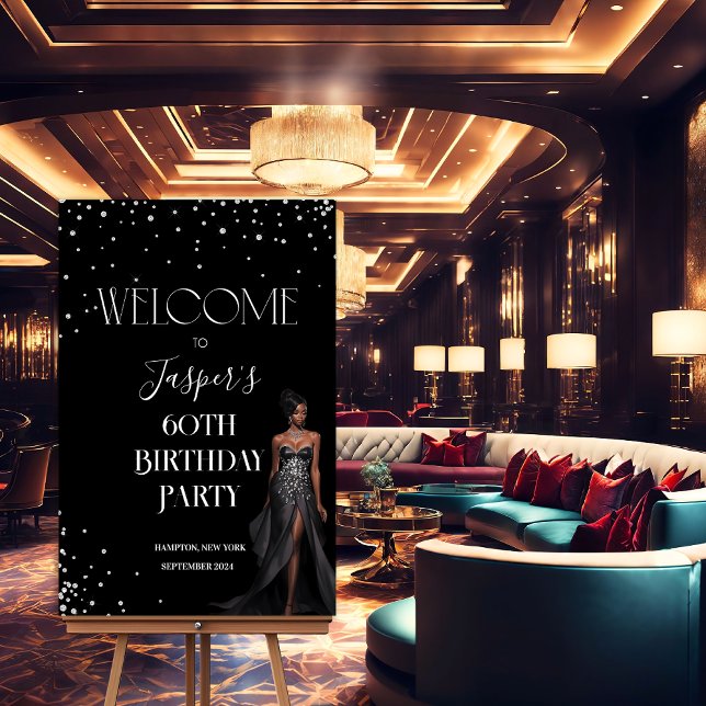ANY EVENT - African American Glamour Welcome Sign (Creator Uploaded)