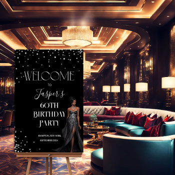 Any Event - African American Glamour Welcome Sign by PaperandPomp at Zazzle