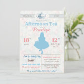 ANY EVENT - Alice in Wonderland Tea Party Invitation (Standing Front)