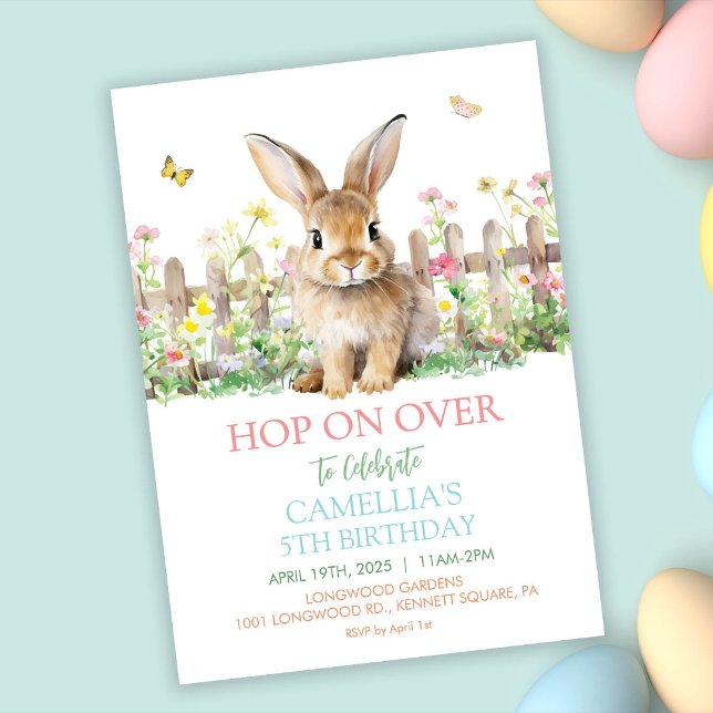 Any Event - Bunny Birthday Baby Shower Easter Egg  Invitation (Creator Uploaded)