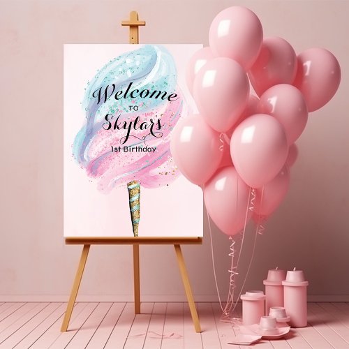 ANY EVENT _ Cotton Candy Welcome Sign Poster