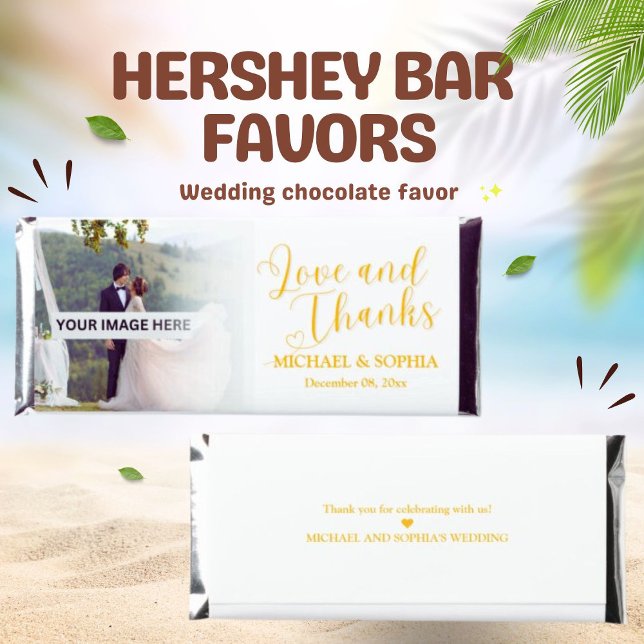 Any Event, Custom Photo, Love and Thanks Favor Hershey Bar Favors (Creator Uploaded)