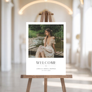 Any Event Elegant Bridal Shower Photo Welcome Sign