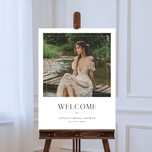 Any Event Elegant Bridal Shower Photo Welcome Sign