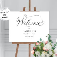 Any Event, Elegant Calligraphy Welcome Sign