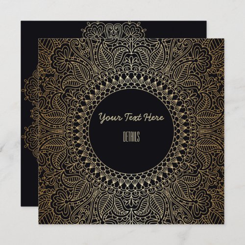 Any Event Elegant Gold Mandala Save The Date