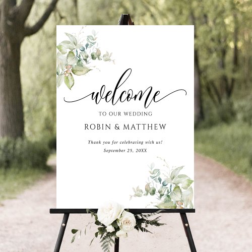 Any Event Eucalyptus Greenery Welcome Sign