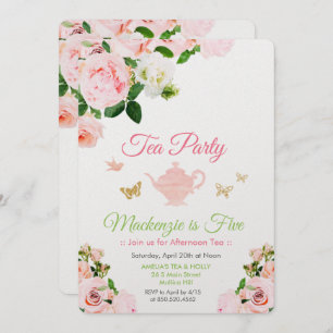 ANY EVENT - Floral Tea Party Invitation