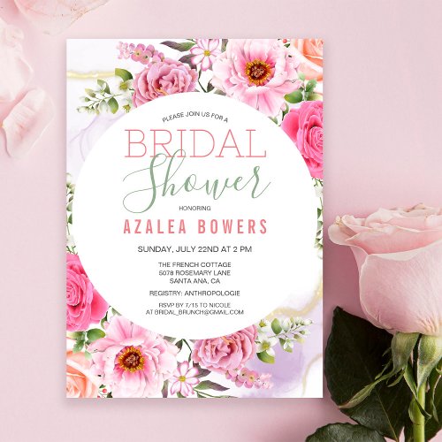 Any Event Floral Watercolor Invitation