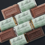 Any Event, Let's Celebrate in Green Watercolor Hershey's Miniatures<br><div class="desc">Fun and elegant "Let's Celebrate" chocolate favors with beautiful green hues watercolor wash background and "Let's Celebrate" in modern hand written Script typography. Ability to personalize design with your own name(s) and event details and even add your own message on the back. Chic, modern design great for birthdays, graduation, retirement...</div>
