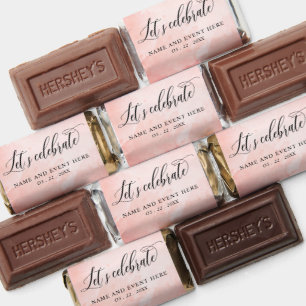 Any Event, Let's Celebrate in Peach Watercolor Hershey's Miniatures