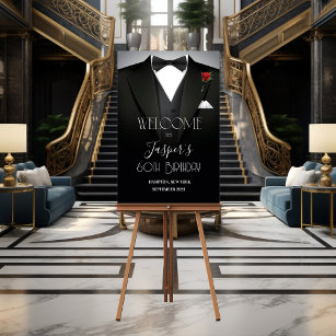 ANY EVENT - Mens Tuxedo Welcome Poster Sign