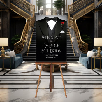 Any Event - Mens Tuxedo Welcome Poster Sign by PaperandPomp at Zazzle