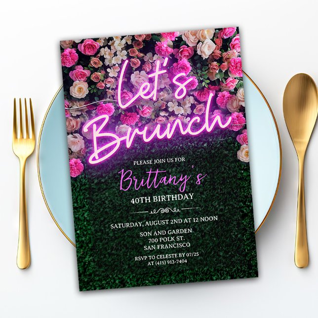 ANY EVENT - Neon Brunch Floral Invitation (Creator Uploaded)