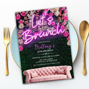 ANY EVENT - Neon Brunch Floral Invitation