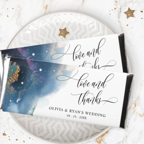 Any Event Personalized Elegant Celestial  Hershey Bar Favors