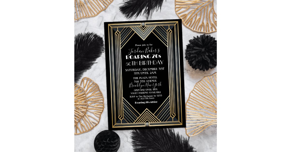 ANY EVENT - Roaring 20s 1920s Art Deco Party Invitation | Zazzle