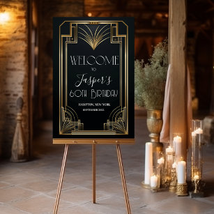 ANY EVENT - Roaring 20s Welcome Sign Foam Boards